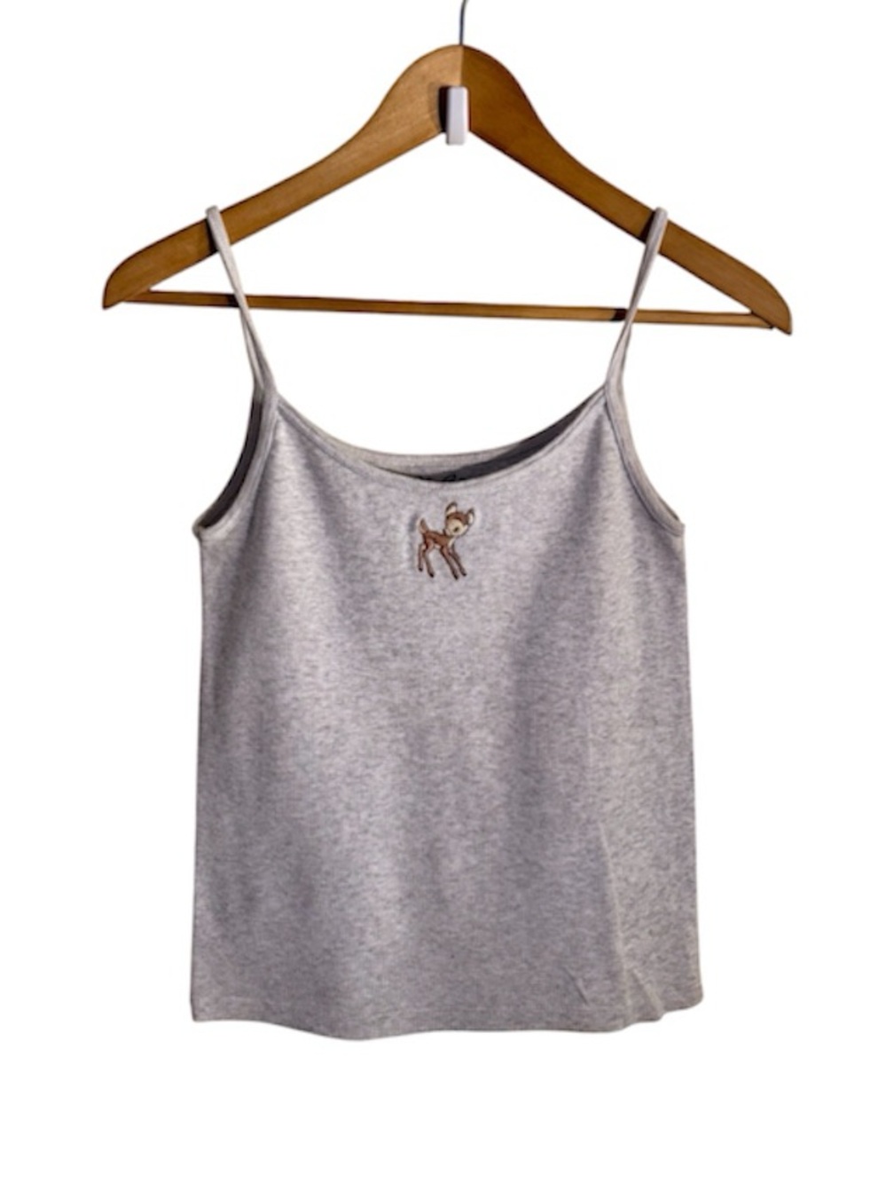 [John Galt]  Tank Top with Deer Embroidery